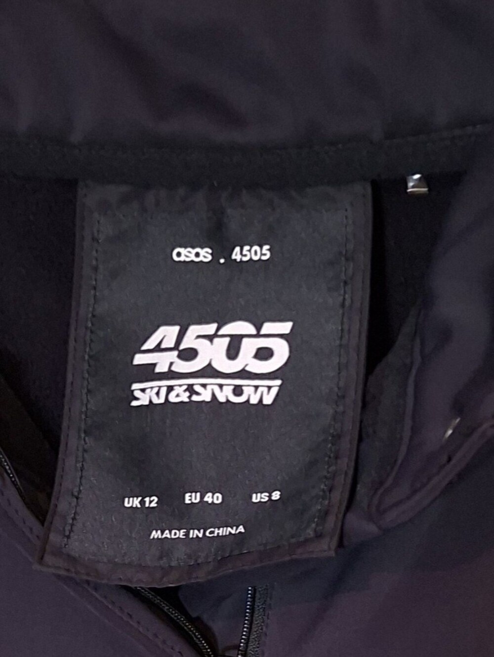 ASOS 4505 Ski and Snow Stirrup Pants Black High Waisted Fleece Lined US 8